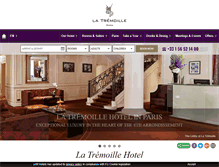 Tablet Screenshot of hotel-tremoille.com